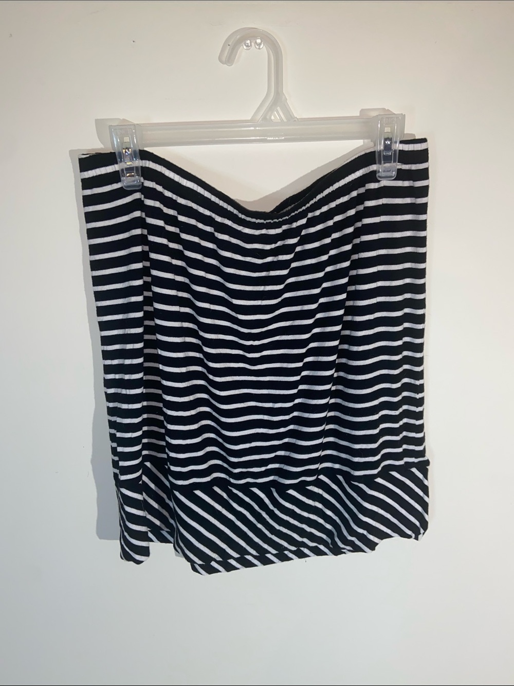 Merona Black & White Striped Women’s Skirt Size L